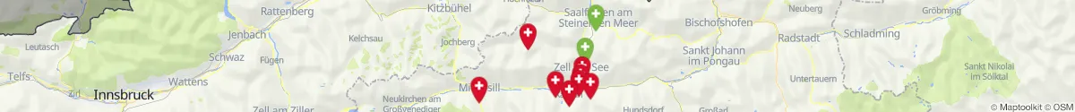 Map view for Pharmacies emergency services nearby Niedernsill (Zell am See, Salzburg)